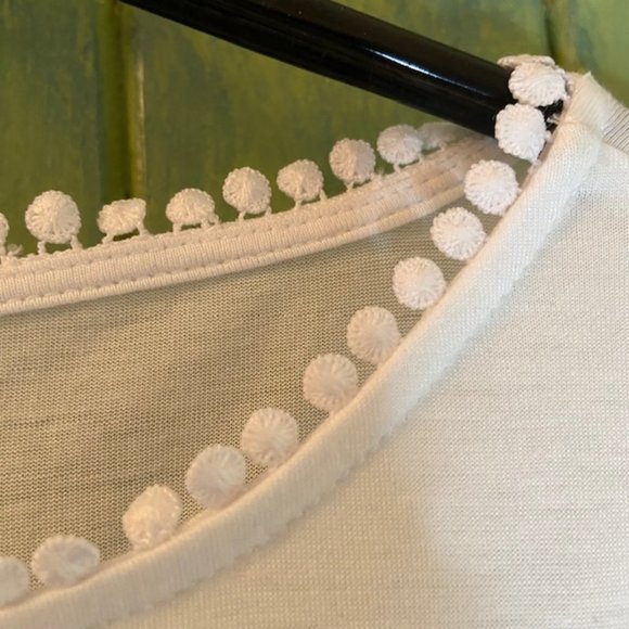 A/X Armani Exchange White Short Sleeve Top with Dot Details - Picture 3 of 9